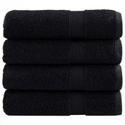 Premium rucnici za ruke SOLUND 4 kom. crni 50x100 cm 600 g/m2