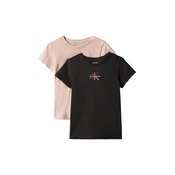 Calvin Klein Jeans Majica rosé / ognjeno rdeča / črna / bela