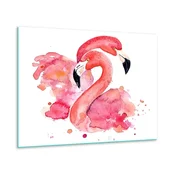 shumee Steklena zaščitna plošča ZA štedilnik 60x52 flamingos