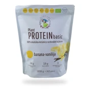 Rastlinske beljakovine (proteini)-bio, Plant Protein Basic, drobTinka, banana-vanilija,1000 g