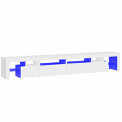 TV ormaric s LED svjetlima bijeli 260 x 36,5 x 40 cm