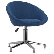 vidaXL Okretna uredska stolica od tkanine plava