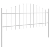 vidaXL vidaXL Vrtna ograja z lokom Bela 10,2x0,75 m Jeklo, (22015160)