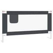 Vidaxl Posteljno varovalo za malčke temno sivo 150x25 cm blago