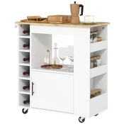 HOMCOM HOMCOM Kuhinjski voziček, iverka – 83D x 40Š x 83V cm – Hrast, (5000242715)