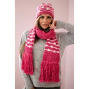 Womens set with scarf Anika K304 raspberry
