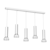 Lestenec na vrvici DANTE 5xGU10/25W/230V bela/sijajni krom