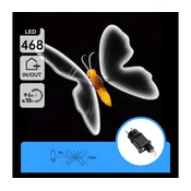Aigostar - LED spoljna božicna dekoracija 504xLED IP44, hladno bela, u obliku leptira