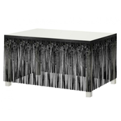 Godan Okrasitev roba mize - Črne trakove iz folije 80 x 300 cm