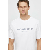 Pamucna majica Michael Kors za muškarce, boja: bijela, s tiskom