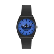 ADIDAS ORIGINALS Analogna ura PROJECT TWO azur/črna