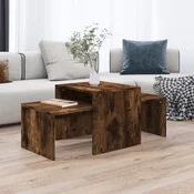 Set stolica za kavu boja hrasta 100x48x40 cm konstruirano drvo