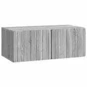 TV ormar za zid 78,5 x 41 x 30 cm Siva Sonoma Konstruirano drvo