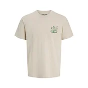 JACK & JONES Majica JJBrewy bež / zelena