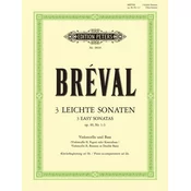 BREVAL3 EASY SONATAS OP.40 NO.1-3 VIOLONCELLO AND PIANO