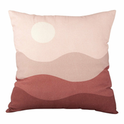 Ružicasto-crveni pamucni jastuk PT LIVING Pink Sunset, 45 x 45 cm
