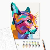 Slika za samostalno slikanje - Geometric Cat 40x50