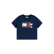 TOMMY HILFIGER Majica PEANUTS mornarska/rumena/rdeča/bela