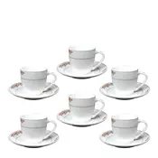 Sigma Set šoljica za kafu QRD2518-A, 6 komada, 140 ml, Beli