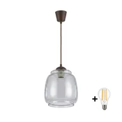 Brilagi - LED luster na sajli R GLASS 1xE27/60W/230V pr. 26 cm braon/zadimljeno-siva