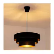 Brilagi - Luster na sajli LUNETA 1xE27/60W/230V precnik 40 cm crna/zlatna