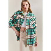 Bianco Lucci Womens Patterned Long Shirt