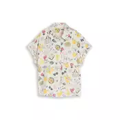 TOM TAILOR Bluza  kraljevo modra / limonino-rumena / črna / bela