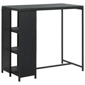 Vidaxl Barska miza s stojalom za shranjevanje 120x60x110 cm