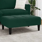 Vidaxl Stolček za noge temno zelen 77x55x31 cm žamet