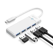 Orico PAPW4A-C3 HUB USB-C adapter - 4x USB 3.0 0.5m, bel