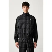 PUMA T7 Relaxed Tartan Track Jacket Men, Clothing, Black, M