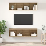 Set TV komoda Zidne 2 pcs Umjetnicki hrast 37 x 37 x 142,5 cm