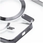 Črn ovitek Electro Mag Cover za iPhone 17 Pro Max/18 Pro Max, združljiv z MagSafe