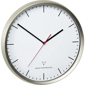 TFA Bežični zidni sat TFA 60.3521.02 30.5 cm x 4.8 cm plemeniti čelik (brušeni) tihi satni mehanizam (bezvučan)