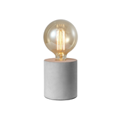 AZZARDO 2372 | Volta Azzardo stolna svjetiljka 13cm s prekidačem 1x E27 sivo