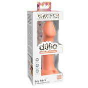 Dillio Big Hero - Silikonski dildo z objemko (17 cm) - oranžna