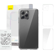 Case Baseus Crystal Series for iPhone 11 Pro Max (clear) + tempered glass + cleaning kit (6932172627614)