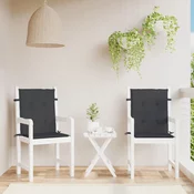 Jastuci za vrtne stolice 2 kom crni 100 x 50 x 3 cm od tkanine