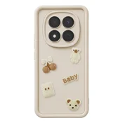 AVIZAR Ovitek za Redmi Note 15 Pro 5G s 3D Kawaii Medvedki in Dvignjenim Robom, Bež, (5000274757)
