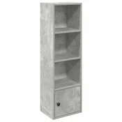 Vidaxl Knjižna omara betonsko siva 31x24x102 cm inženirski les
