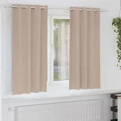 Zavjese za blackout s prstenovima 2 pcs Sivo-smeda 175 x 140 cm