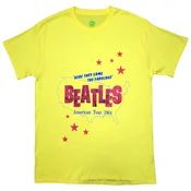 The Beatles American Tour 64 (Back Print) Yellow XL Majica