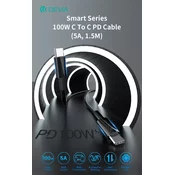 DEVIA USB 2.0 Type C veza Crno 1.5m ST111110