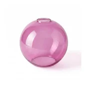 Zamensko staklo za luster KULA E27, precnika 18 cm, u dimnoj roze boji