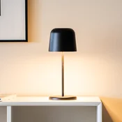 Konstsmide LED-akumulatorska namizna svetilka Biot, črna, višina 30 cm, IP54, USB - Dnevna soba/jedilnica - Sodobni - Aluminij