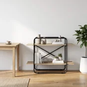 vidaXL Knjižna polica 2 ravni 100 x 35 x 70 cm PB Sonoma hrast