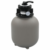 Pješcani filtar za bazen s ventilom s 4 položaja sivi 350 mm