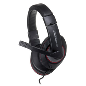 Esperanza EH118 headphones/headset Wired Head-band Calls/Music Black, Red