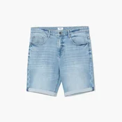 Cropp - Denim kratke hlače z učinkom pranja - modra