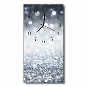 tulup.si Steklena navpična ura Glitter bleščeča srebro 30x60 cm